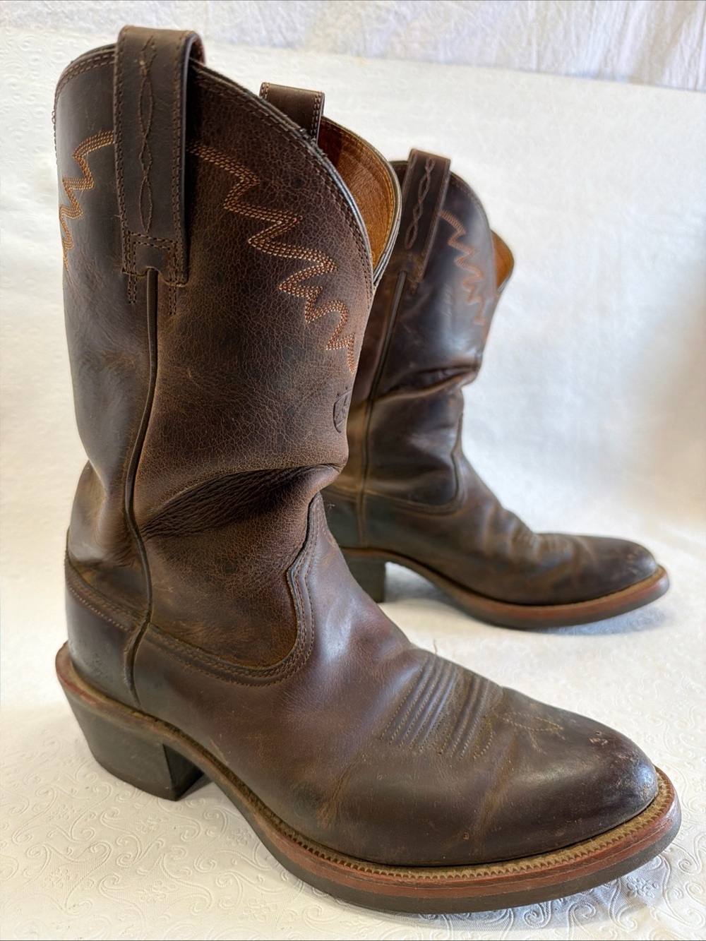 Ariat Sedona Chocolate Brown Leather Cowboy Boots 33625 Mens 8.5 D Western Rodeo